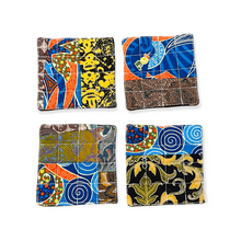 Load image into Gallery viewer, Batik Coasters Quilted Patchwork Fabric Set of 4 - Mixed Patterns