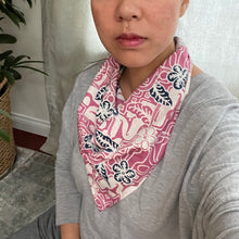 Load image into Gallery viewer, Batik Bandana - Flowers &amp; Daggers