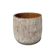 Load image into Gallery viewer, Teak Wood Tall Vase or Fruit Bowl