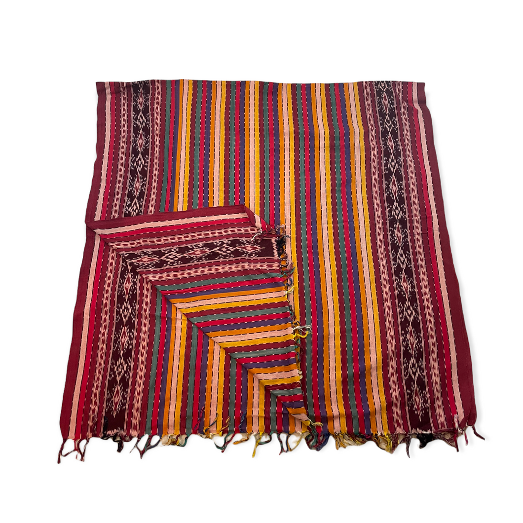 Ikat Blanket Throw, Multi-Color from Toraja, Indonesia