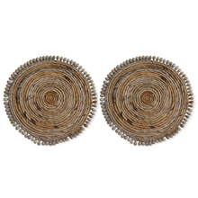 Load image into Gallery viewer, Placemats Banana Leaves &amp; Seashells - Set of Two