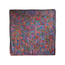 Load image into Gallery viewer, Handmade Reversible Printed Batik Quilt Blanket / Throw - TR0046 - Size 87&quot;x87&quot;