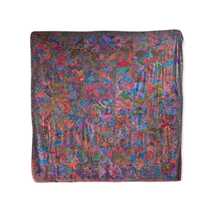 Handmade Reversible Printed Batik Quilt Blanket / Throw - TR0046 - Size 87"x87"