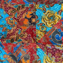 Load image into Gallery viewer, Handmade Reversible Batik Quilt Blanket / Throw - Calming Blue
