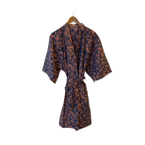 Handmade Batik Robe/ Kimono - Cotton - Mangosteen