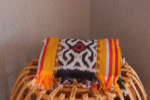 Load image into Gallery viewer, Ikat Blanket Throw, Black Red Yellow Handwoven in Indonesia