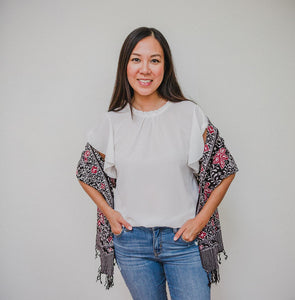 Handmade Batik Scarf - Cotton Fabric - Star