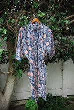 Load image into Gallery viewer, Handmade Batik Robe/ Kimono - Cotton - Orange Blossom