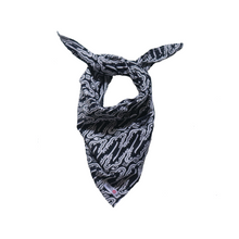 Load image into Gallery viewer, Batik Bandana - Lyrical in Black and White