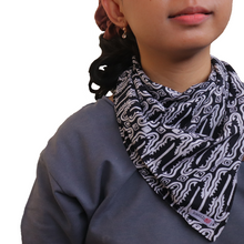 Load image into Gallery viewer, Batik Bandana - Lyrical in Black and White