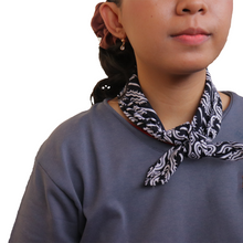 Load image into Gallery viewer, Batik Bandana - Lyrical in Black and White