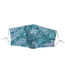 Load image into Gallery viewer, Hand Dyed Indonesia Batik Face Mask Three Layers 100% Cotton with Nose Wire Filter Pocket Soft Elastic Band D0103