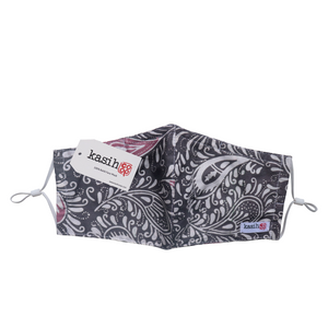Gili Collection Batik Face Covering - Teardrop in Gray