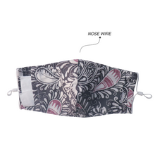 Load image into Gallery viewer, Gili Collection Batik Face Covering - Teardrop in Gray