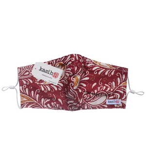 Gili Collection Batik Face Covering - Teardrop in Red