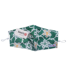 Load image into Gallery viewer, Gili Collection Batik Face Covering - Cucumber Flower Green