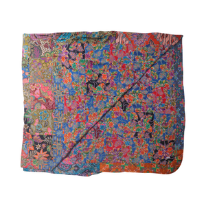 Handmade Reversible Batik Quilt Blanket / Throw - TR0037SQ