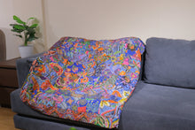 Load image into Gallery viewer, Handmade Reversible Batik Quilt Blanket / Throw - TR0061