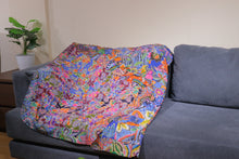 Load image into Gallery viewer, Handmade Reversible Batik Quilt Blanket / Throw - TR0061
