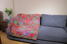 Load image into Gallery viewer, Handmade Reversible Batik Quilt Blanket / Throw - TR0052