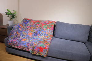 Handmade Reversible Batik Quilt Blanket / Throw - TR0052