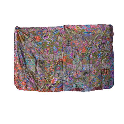 Handmade Reversible Batik Quilt Blanket / Throw - TR0055