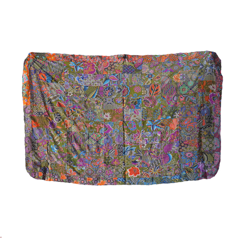 Handmade Reversible Batik Quilt Blanket / Throw - TR0056