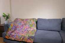 Load image into Gallery viewer, Handmade Reversible Batik Quilt Blanket / Throw - TR0056