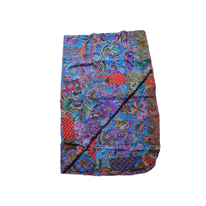 Handmade Reversible Batik Quilt Blanket / Throw - TR0058