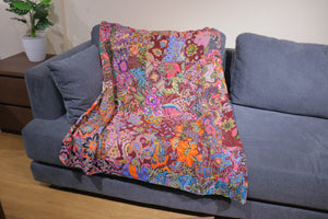 Handmade Reversible Batik Quilt Blanket / Throw - TR0053