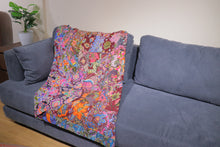 Load image into Gallery viewer, Handmade Reversible Batik Quilt Blanket / Throw - TR0053