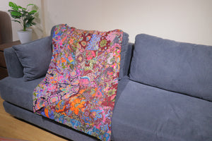 Handmade Reversible Batik Quilt Blanket / Throw - TR0053