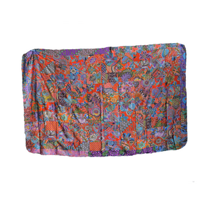 Handmade Reversible Batik Quilt Blanket / Throw - TR0057
