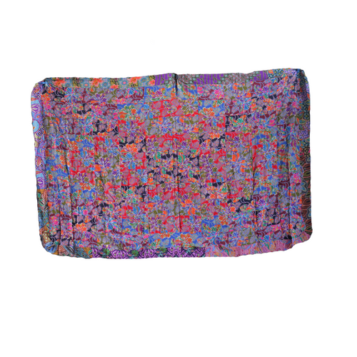 Handmade Reversible Batik Quilt Blanket / Throw - TR0057