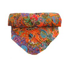 Load image into Gallery viewer, Handmade Reversible Batik Quilt Blanket / Throw - TR0057