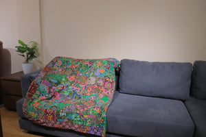 Handmade Reversible Batik Quilt Blanket / Throw - TR0059