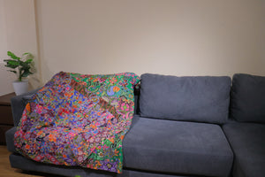 Handmade Reversible Batik Quilt Blanket / Throw - TR0059