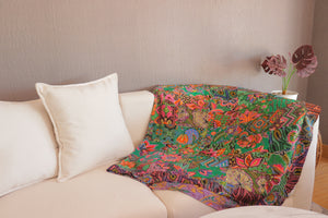Handmade Reversible Batik Quilt Blanket / Throw - TR0059