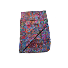 Load image into Gallery viewer, Handmade Reversible Batik Quilt Blanket / Throw - TR0054