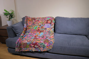 Handmade Reversible Batik Quilt Blanket / Throw - TR0054