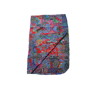 Handmade Reversible Batik Quilt Blanket / Throw - TR0060