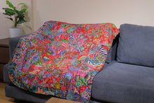 Load image into Gallery viewer, Handmade Reversible Batik Quilt Blanket / Throw - TR0060
