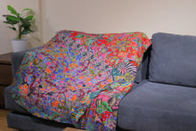 Load image into Gallery viewer, Handmade Reversible Batik Quilt Blanket / Throw - TR0060