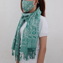 Load image into Gallery viewer, Batik Gili Face Covering &amp; Scarf Set - Royalty