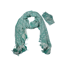 Load image into Gallery viewer, Batik Gili Face Covering &amp; Shawl Set - Royalty