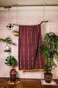 Ikat Blanket Throw, Red from East Nusa Tenggara, Indonesia