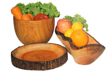 Load image into Gallery viewer, Teak wood salad bowl handmade in Indonesia 8inches W x 7.1inches H
