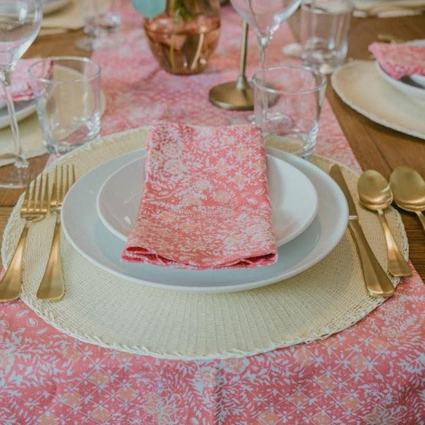 Batik Cloth Napkin Set of Four - Wildflower